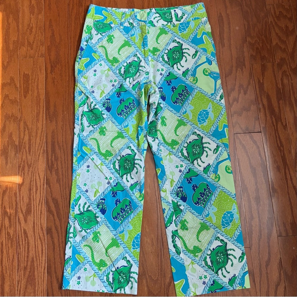 Vintage Lilly Pulitzer Patchwork Cropped Pants